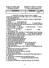 Đề kiểm tra học kỳ II môn Địa lý Lớp 10 (Cơ bản) - Năm học 2016-2017 - Trường THPT Phạm Văn Đồng